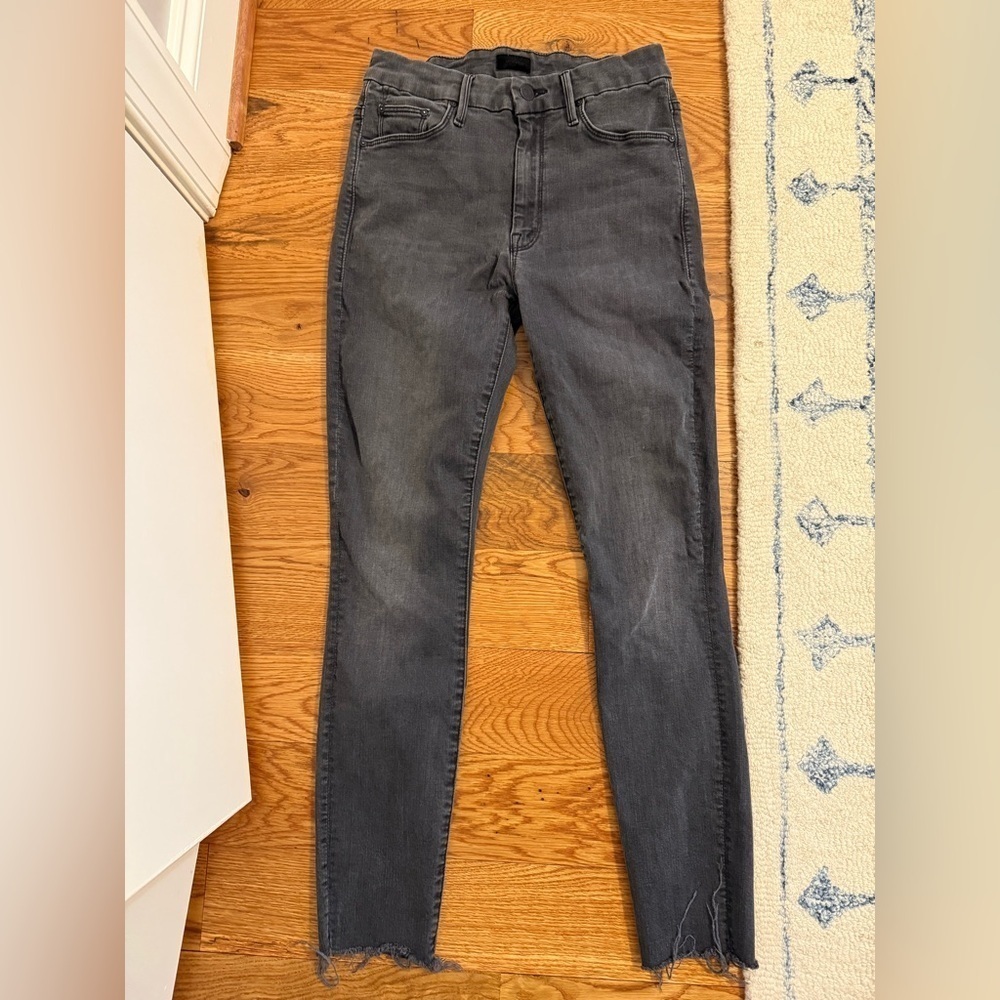 MOTHER Denim High Waist Looker Ankle Fray Lighting Up Lanterns Size 27